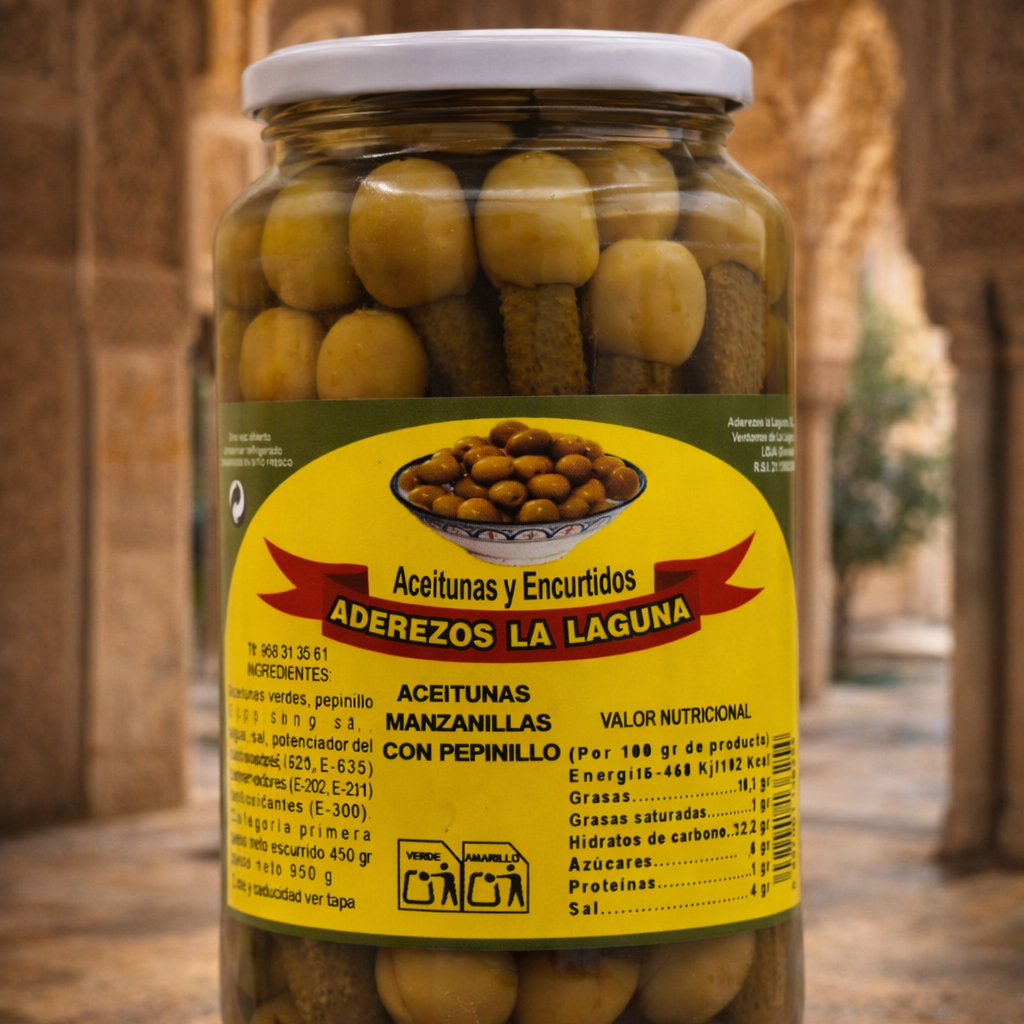 Aceituna manzanilla con pepinillos