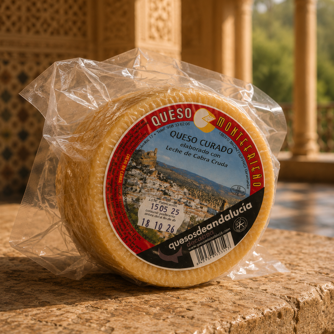 Queso curado elaborado con leche de cabra cruda Montefrieño premiado por sus características y sabor tradicional