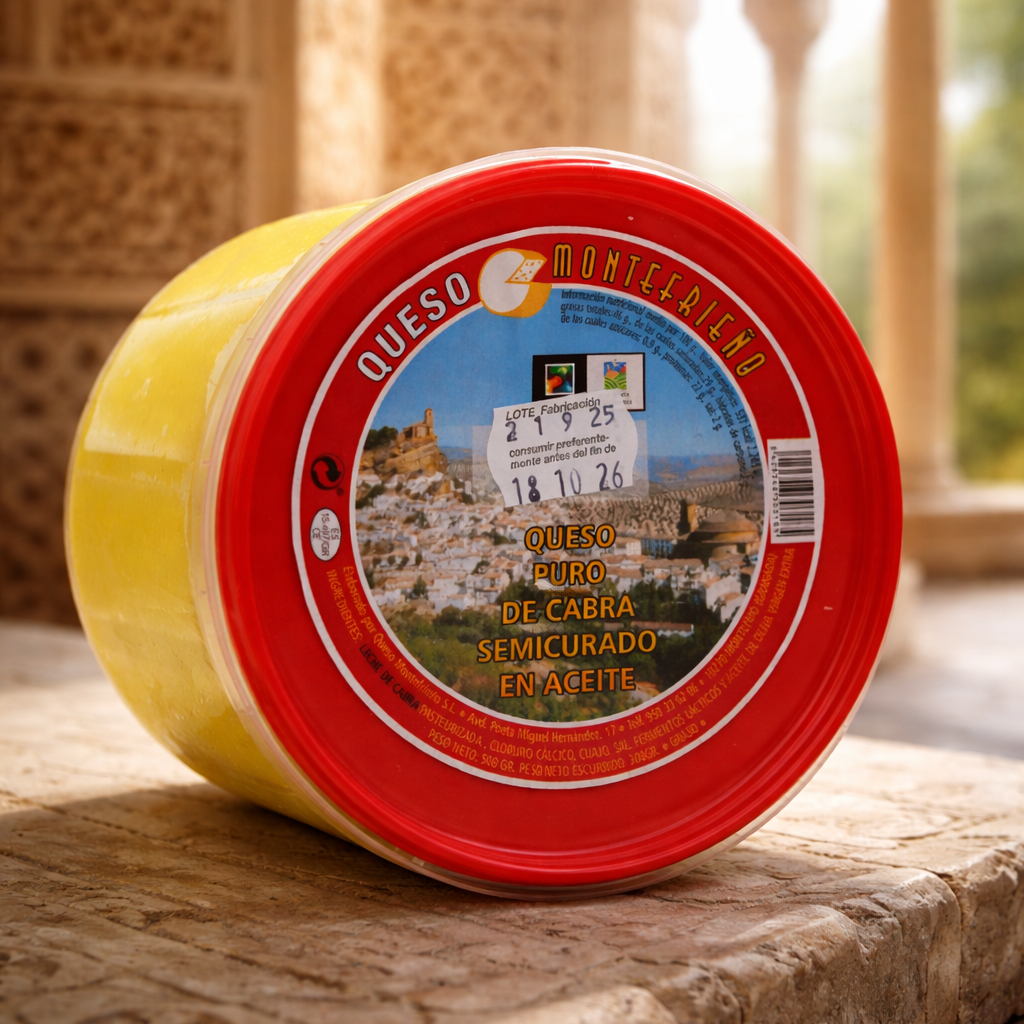 Queso Montefrieño puro de cabra semicurado en aceite